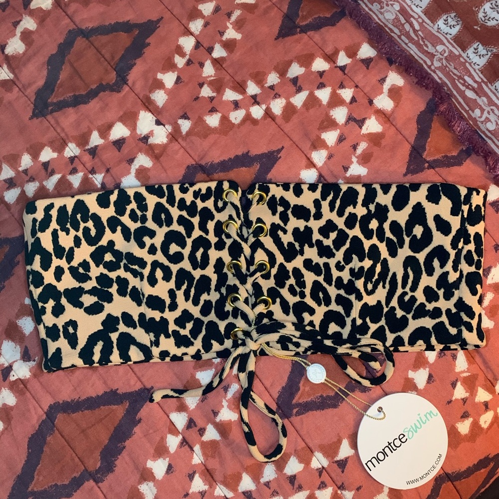 Montce Leopard Print Bikini Top